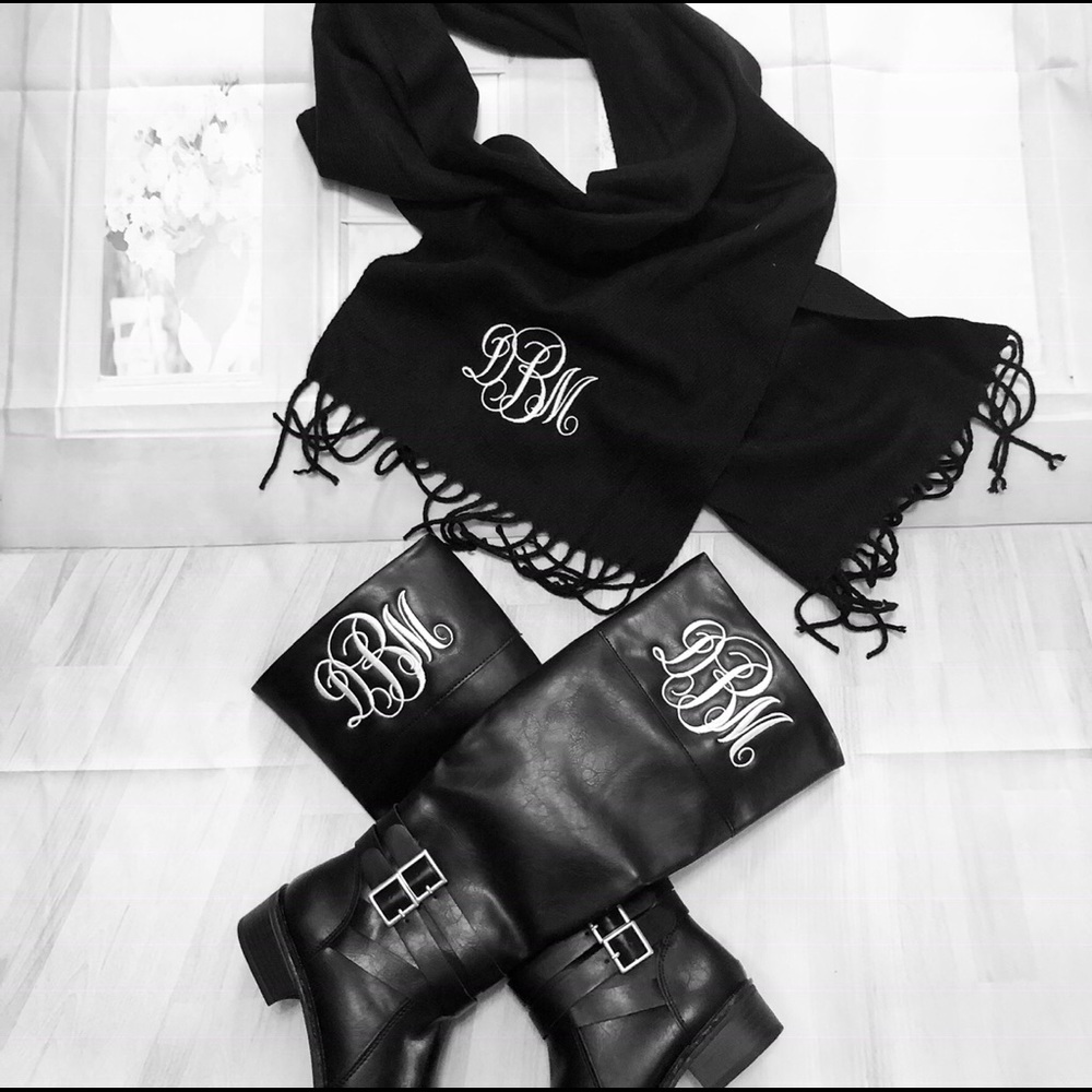 Monogrammed Boots 8.5, 9.5, 11